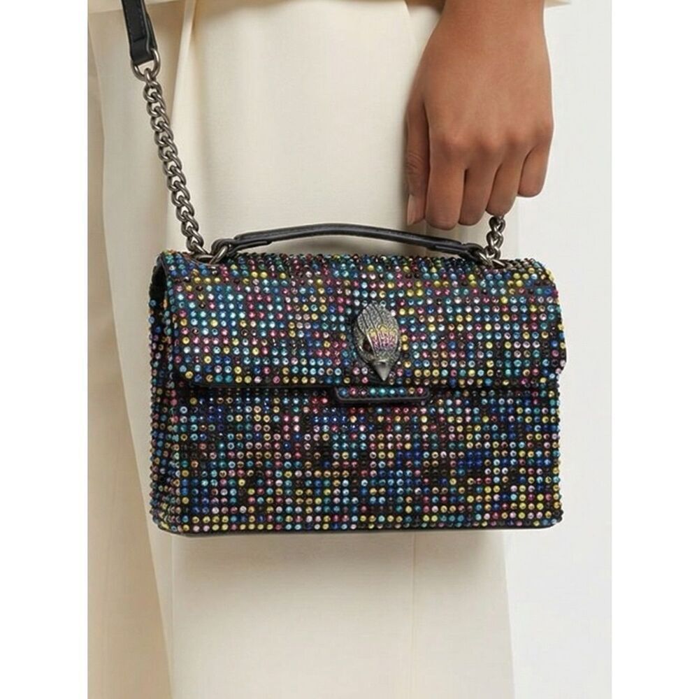 KURT GEIGER | The Kensington Rhinestoned Multicolor Two Way Bag Crystal Eagle